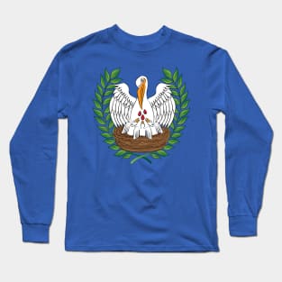 Pelican in Piety & Laurel Wreath Long Sleeve T-Shirt